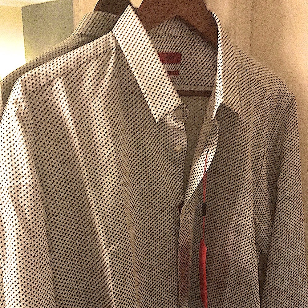 Hugo Boss Men’s Slim Cut Black & White Check Dress Shirt Size XXL